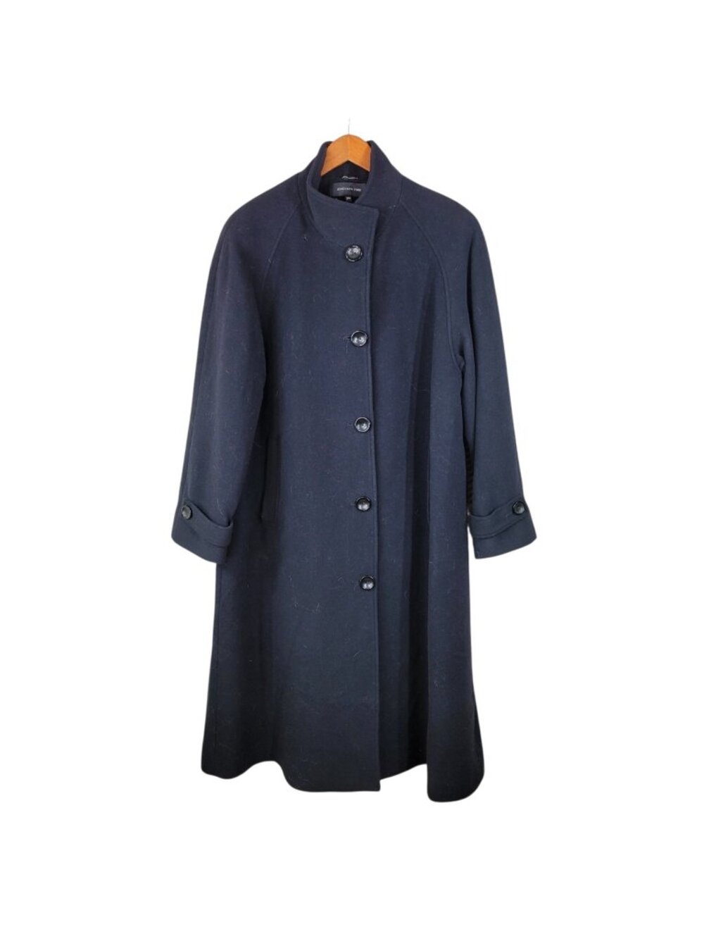 Jones New York Wool Cashmere Coat Long Duster Plus 20W Black Outerwear Preppy